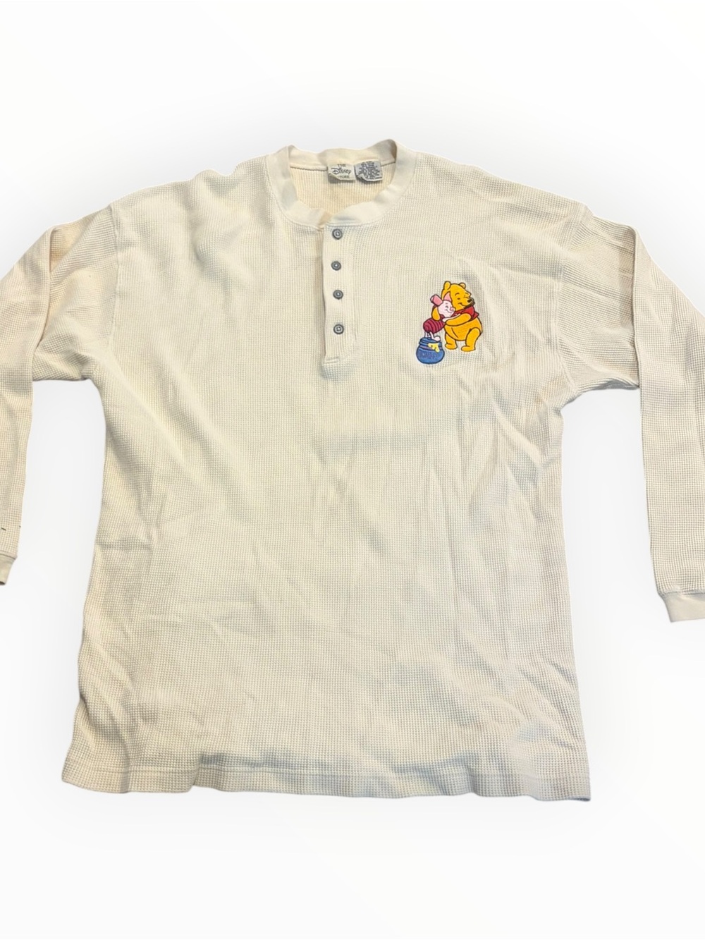 Vintage Disney Pooh Piglet Thermal Henley XXL